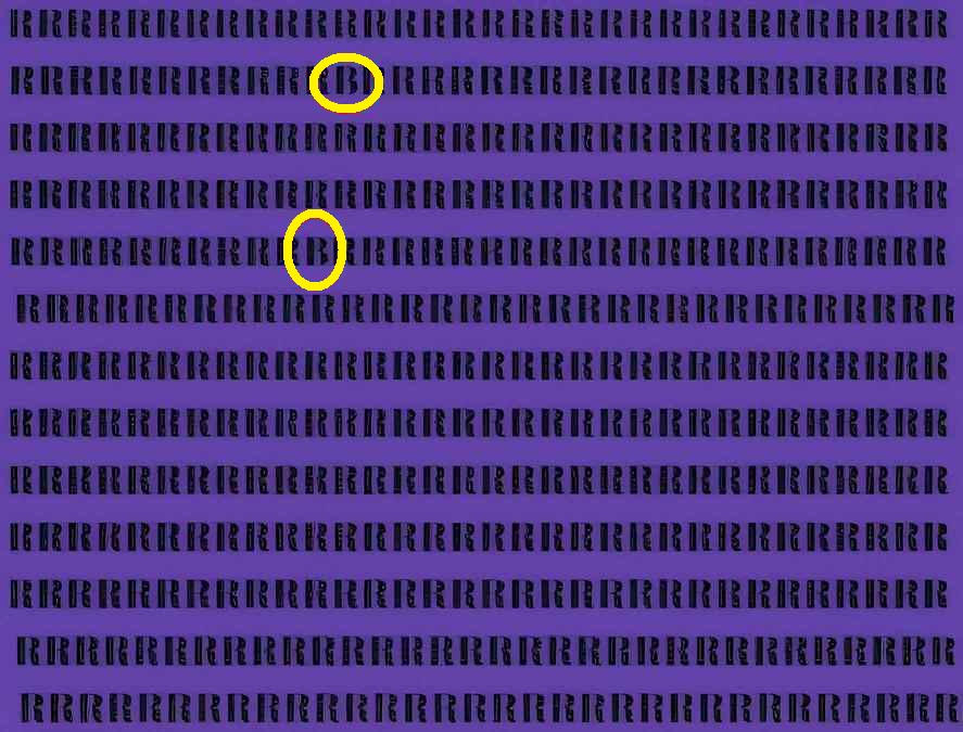 Desafio Visual: encontre 2 letras B em 8 segundos Desafio Visual: encontre 2 letras B em 8 segundos