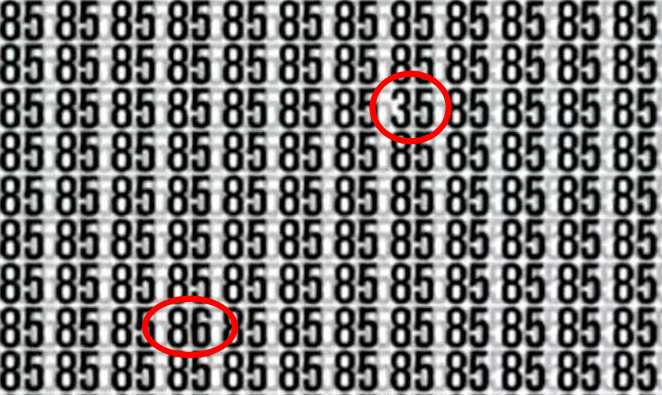 resposta do desafio visual dos numeros escondidos Resposta do desafio visual dos números escondidos. Fonte: jagran josh.