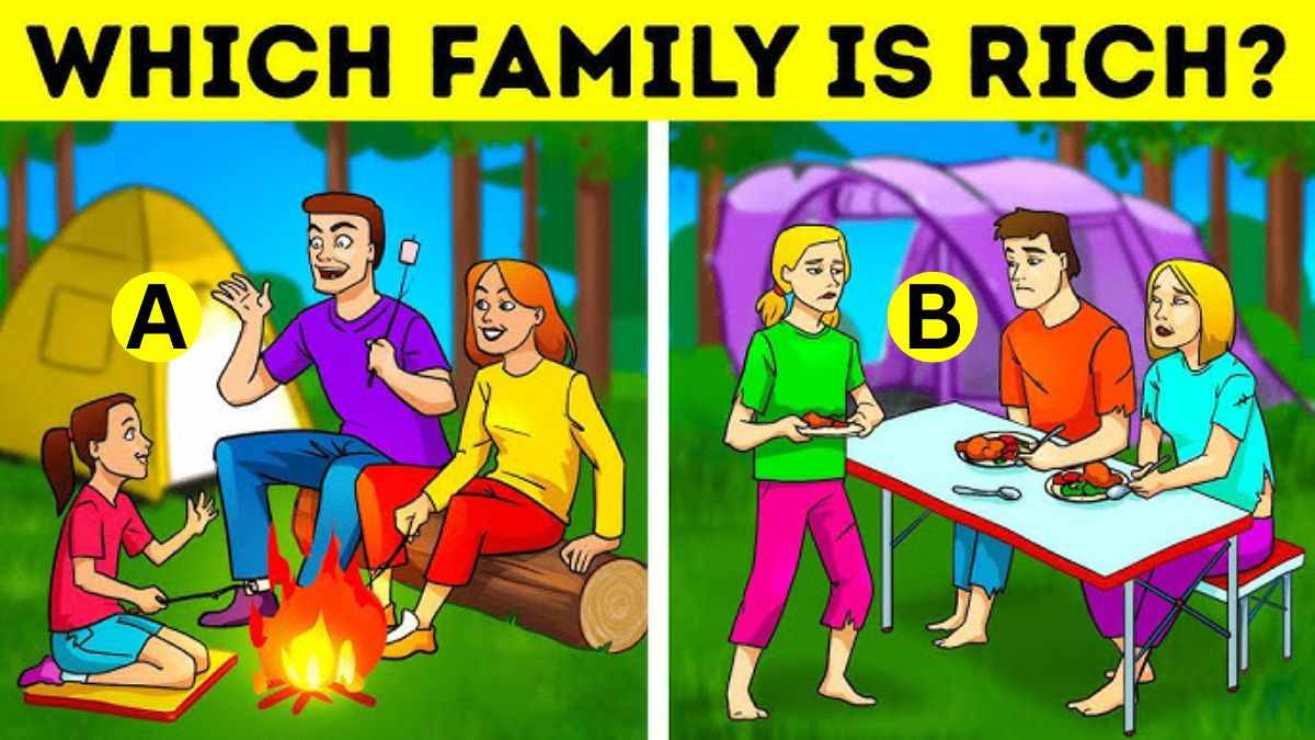 Teste de QI - quem é a família rica. Fonte: Jagran Josh.