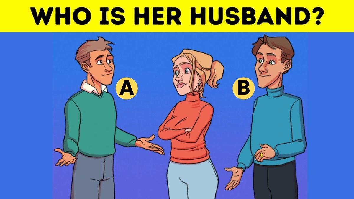 teste de qi quem e o marido da mulher na imagem Teste de QI - quem é o marido da mulher na imagem. Fonte: Jagran Josh.