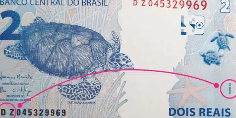 Cédula de 2 reais fabricada na Suécia Cédula de 2 reais fabricada na Suécia