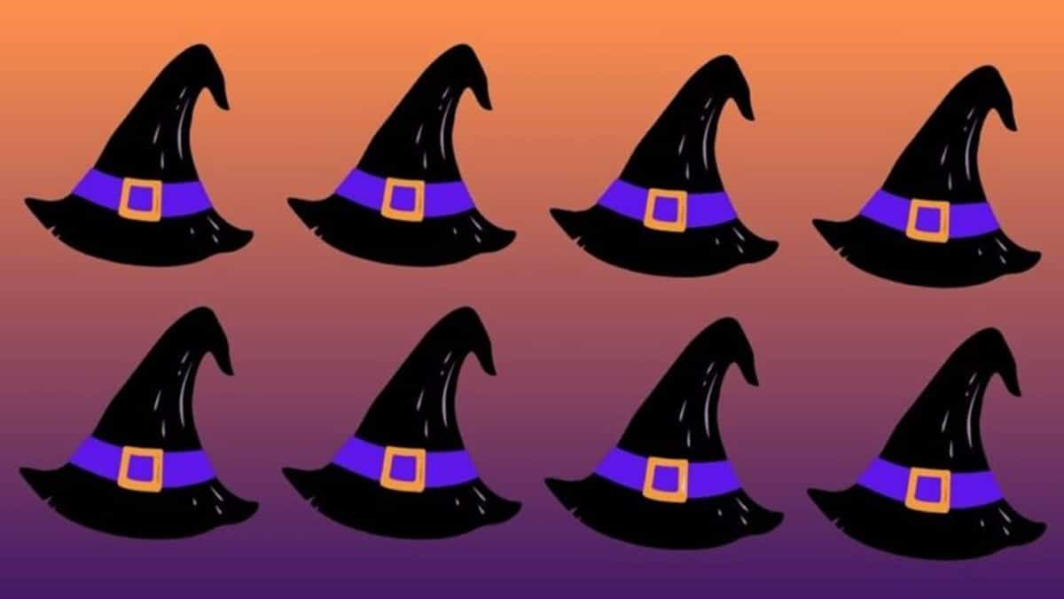 Desafio Visual: você consegue identificar o único chapéu de bruxa que não seja igual? DESAFIO VISUAL Consegue identificar chapéu da bruxa estranho