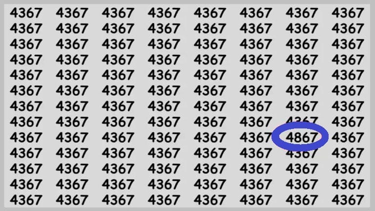 Desafio Visual: será que você consegue encontrar o número 4867 em 12 segundos Desafio Visual encontre o numero 4867 solução