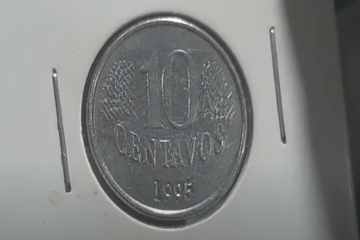 Moeda 10 centavos de 1995 vale R$ 550