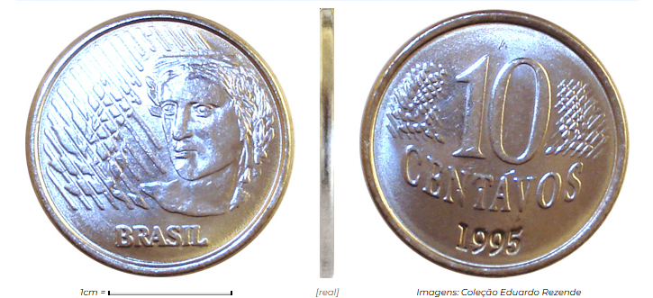 Moeda de centavos primeira família do real Moeda de centavos primeira família do real