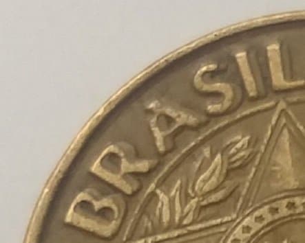 Moeda de 25 centavos Moeda de 25 centavos com Brasil duplo