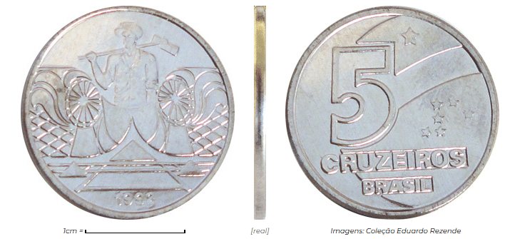 Moeda de 5 cruzeiros 1992 Moeda de 5 cruzeiros 1992