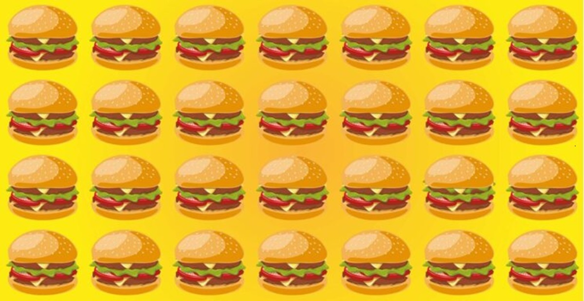 Desafio Visual: encontre o hambúrguer diferente em 15 segundos Desafio Visual: encontre o hambúrguer diferente em 15 segundos