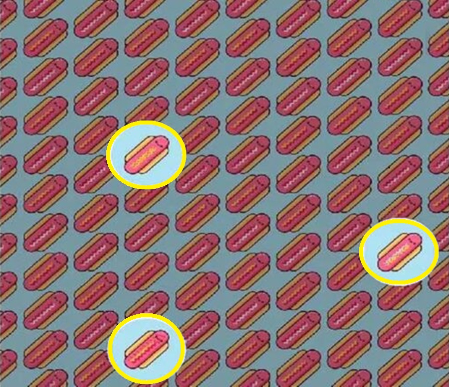 Teste de QI: encontre os 3 cachorros-quentes diferentes em 15 segundos Teste de QI: encontre os 3 cachorros-quentes diferentes em 15 segundos