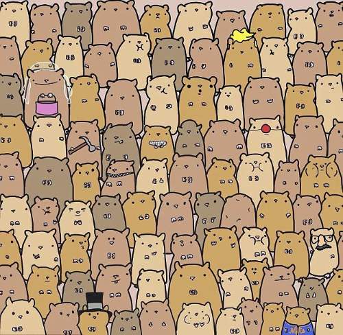 desafio visual da batata entre os hamsters Desafio visual da batata entre os hamsters. Fonte: Jagran Josh.