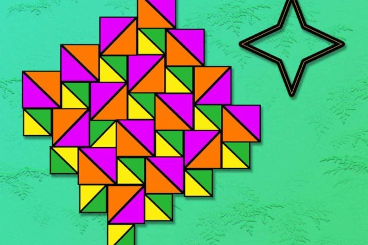 Desafio visual da estrela de quatro pontas na imagem. Fonte: Jagran Josh.
