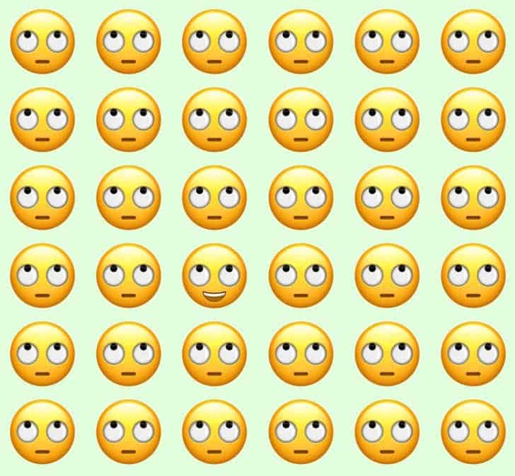 desafio visual do emoji diferente na imagem Desafio visual do emoji diferente. Fonte: Jagran Josh.