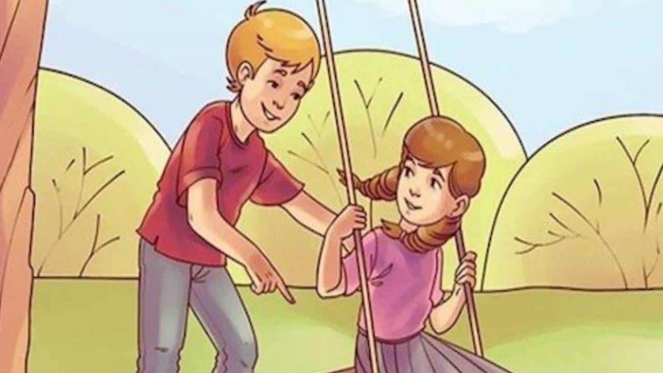 Teste de QI: encontre o erro nesta imagem dos irmãos se divertindo no balanço