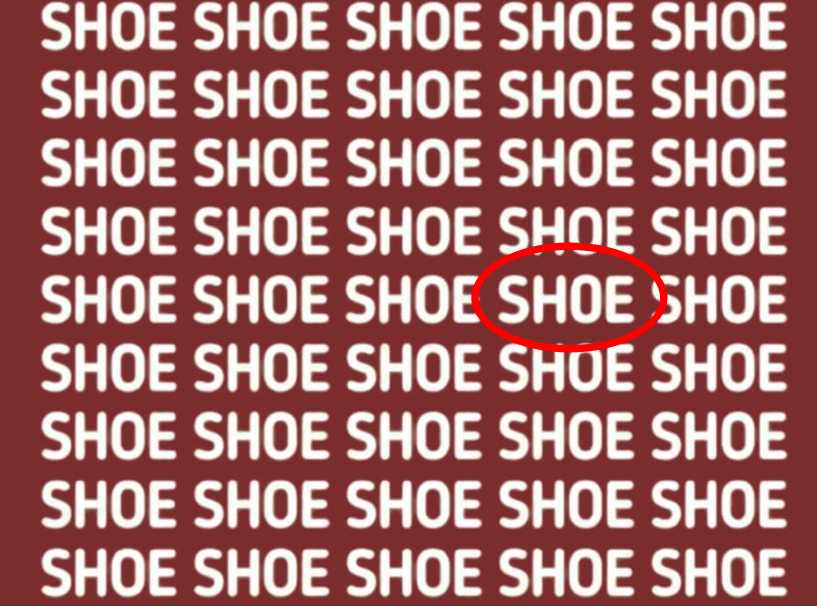 resposta do desafio visual da palavra shoe Resposta do desafio visual da palavra SHOE. Fonte: Jagran Josh.