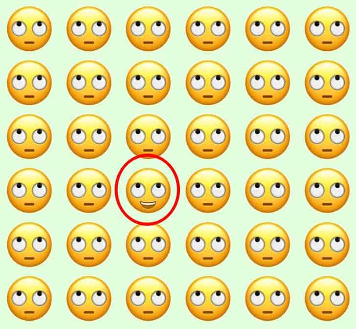 resposta do desafio visual do emoji diferente na imagem Resposta do desafio visual do emoji diferente na imagem. Fonte: Jagran Josh.