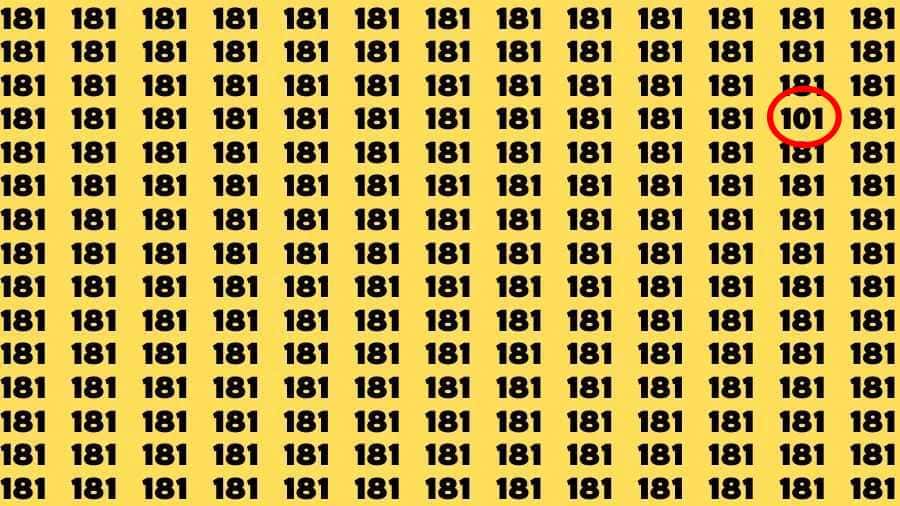 resposta do desafio visual do numero Resposta do desafio visual do número 101. Fonte: Jagran Josh.