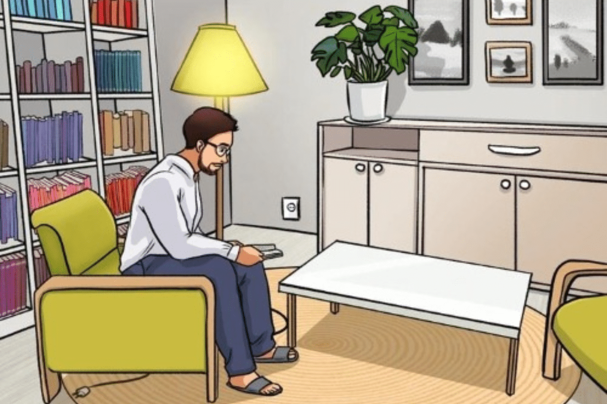 Teste de QI - encontre o erro na cena de leitura. Fonte: Jagran Josh.