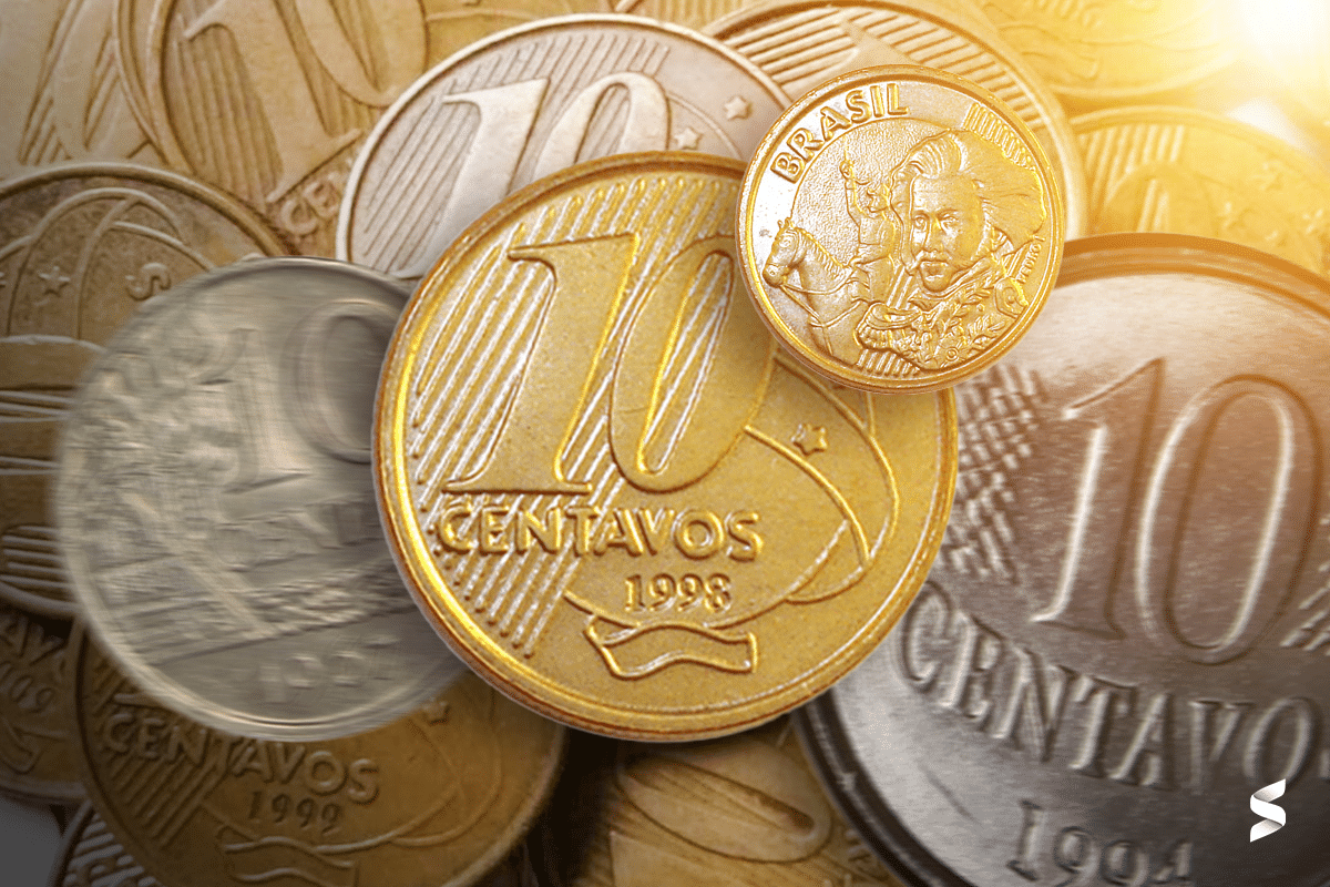 Moeda de 10 centavos primeira família do real