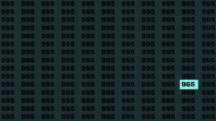 Desafio Visual: você é capaz de encontrar o número 965 em 15 segundos? desafio visual encontre o número 965 resposta