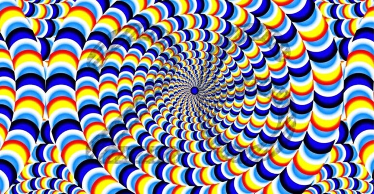 Desafio Visual – Encontre o Número Oculto na Ilusão de Ótica Desafio visual colorido com padrões espirais que criam um efeito de movimento.