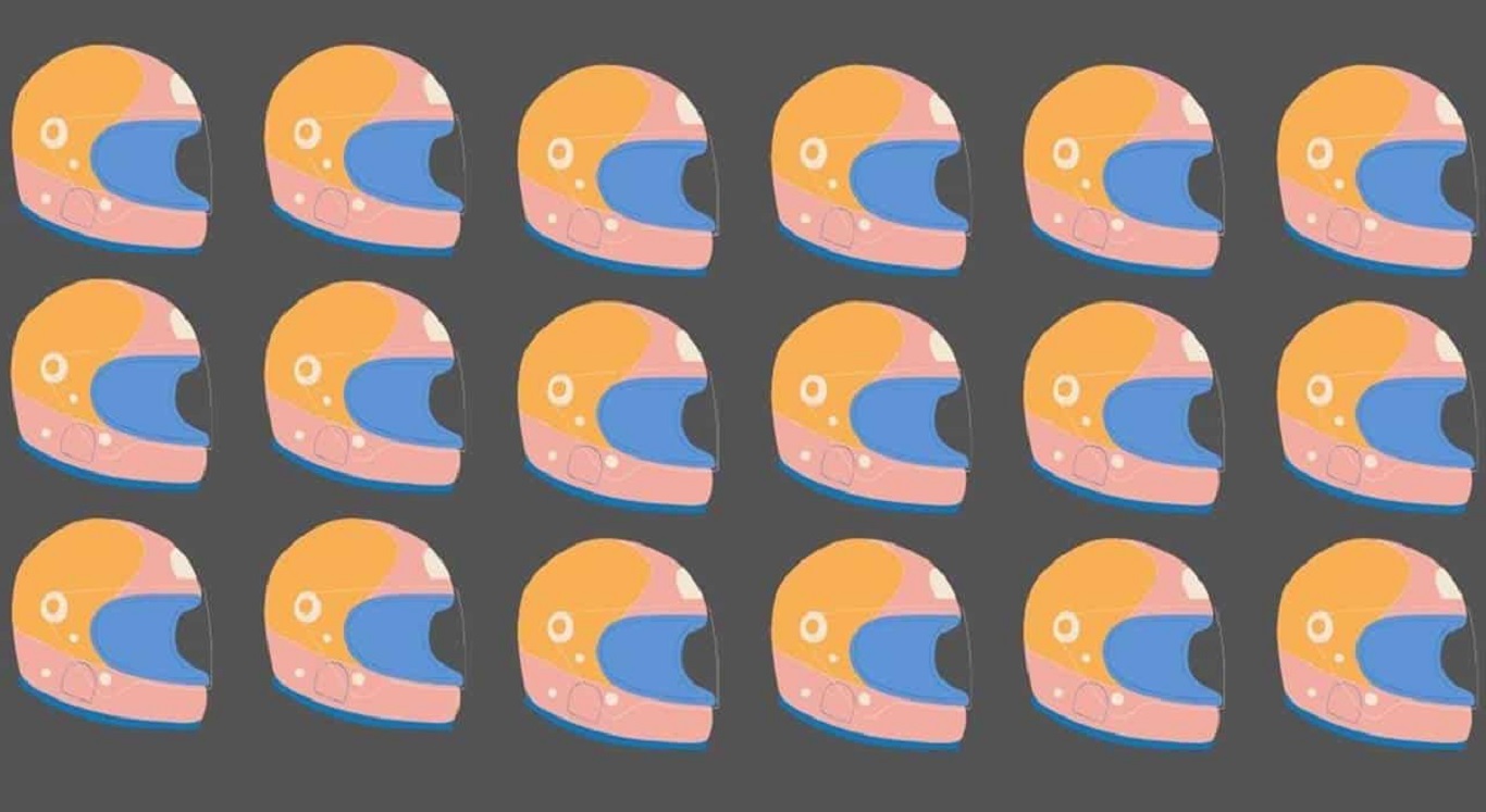 raciocínio logico consegue identificar o capacete diferente em quinze segundos