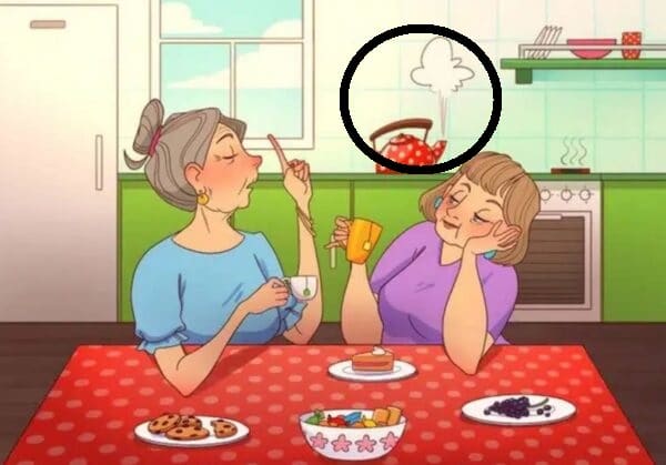 Teste de QI: só os mais atentos encontrará o erro nesta imagem em 10 segundos teste de QI encontre o erro na imagem das mulheres bebendo chá resposta