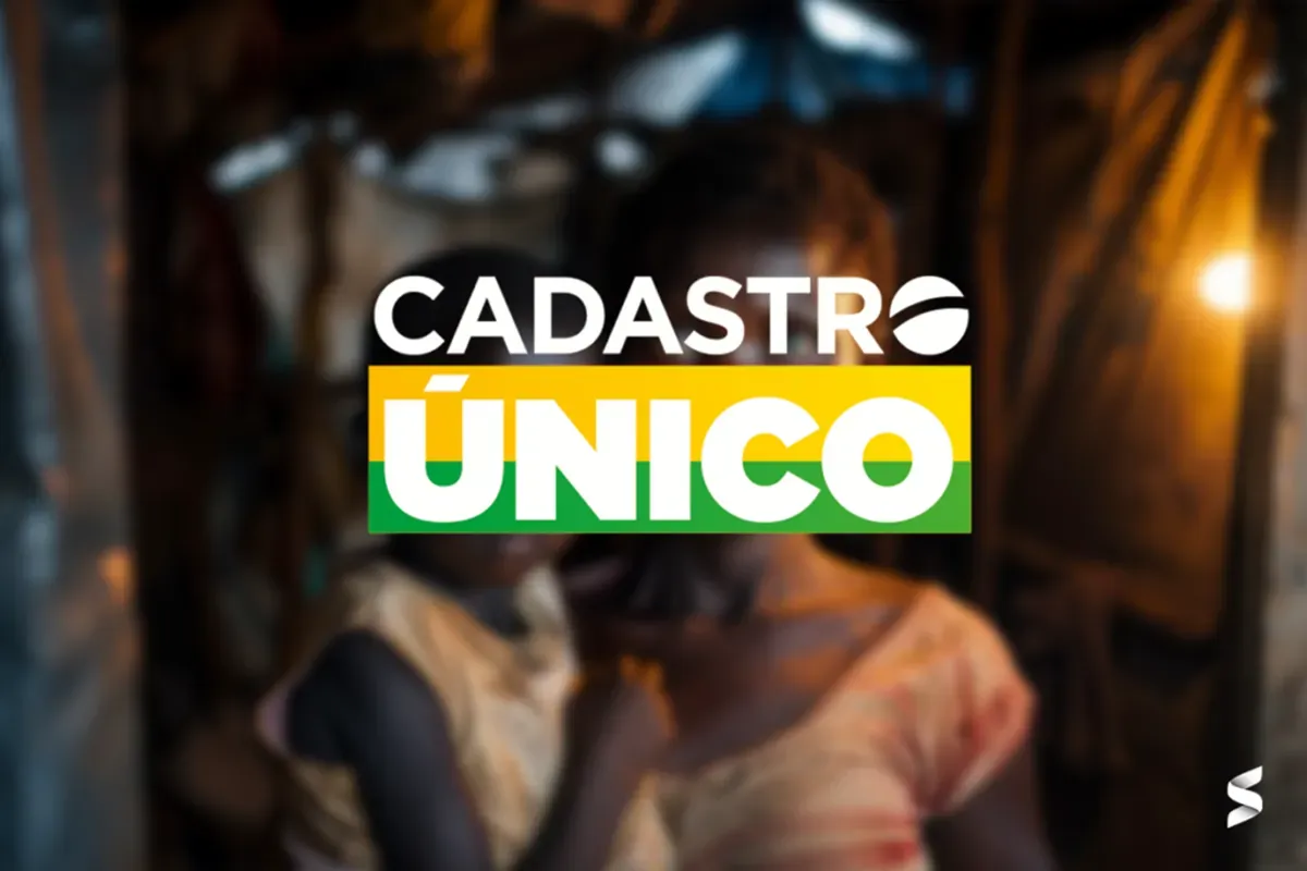 Mulher e criança com logo do Cadastro Único destacando os programas sociais.