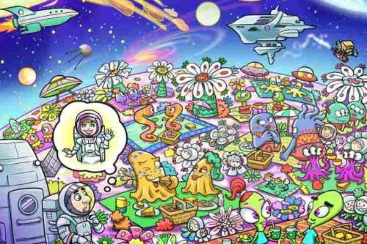 Desafio visual - Encontre a astronauta na imagem. Fonte: Jagran Josh.