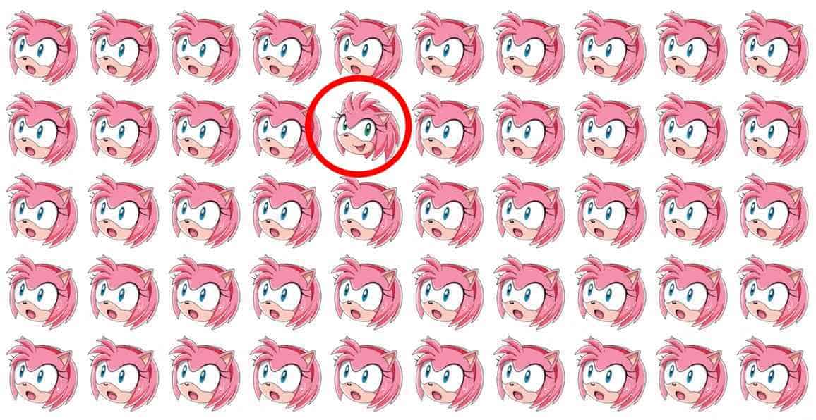 resposta do desafio visual da amy rose diferente Resposta do desafio visual da Amy Rose diferente. Fonte: Jagran Josh.