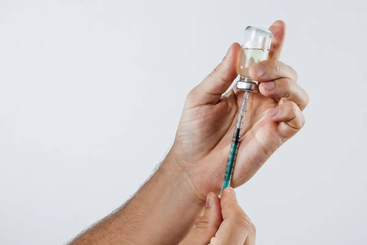 Botox Aplicação de toxina botulínica.