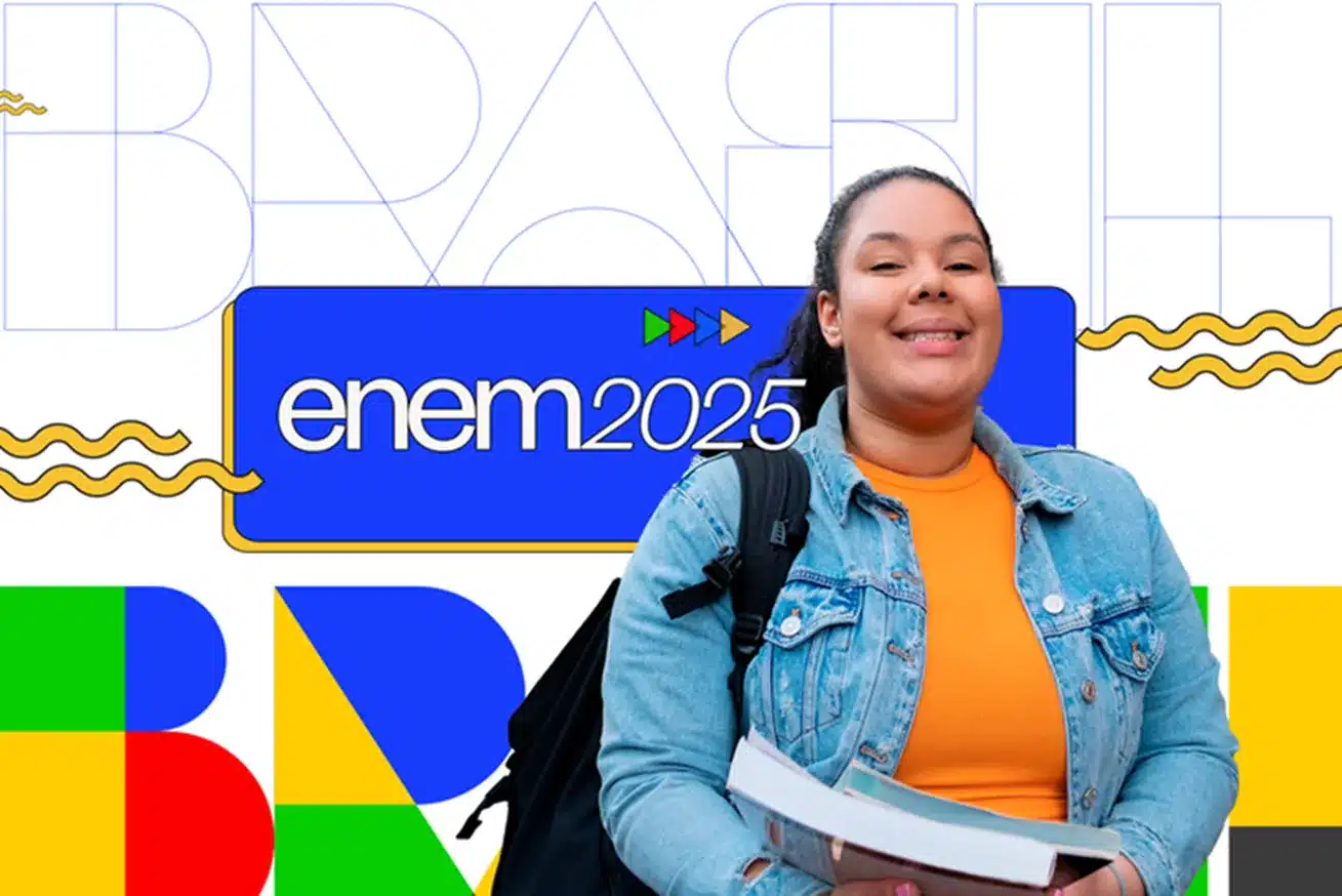 Inscrições para Certificador no Enem 2025 Imagem ilustrativa do Enem 2025 com estudante sorrindo e logo do exame.