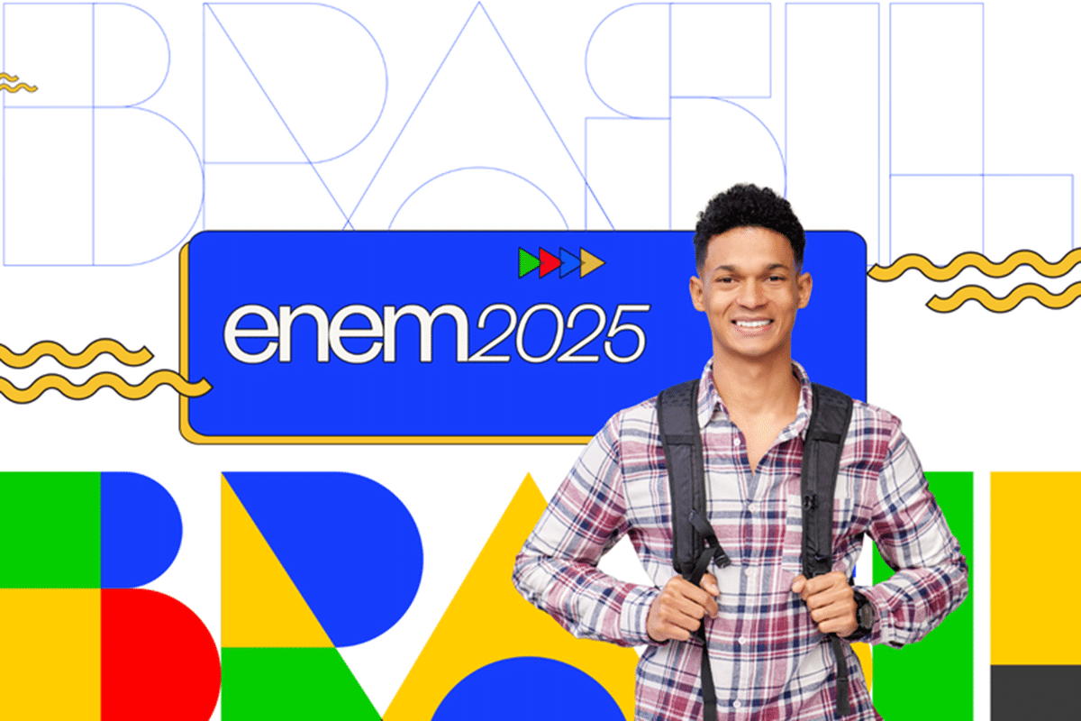 Imagem do portal gov.br em um celular, representando o momento de consultar o local de prova do Enem 2025.
