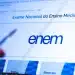 Tela de computador exibindo página oficial do Exame Nacional do Ensino Médio com logo do Enem em destaque