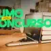 Pessoa estudando em um notebook com livros ao lado, e a frase 'RUMO AOS CONCURSOS' em destaque.