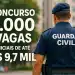 Guarda Civil de costas com texto sobre concurso público.