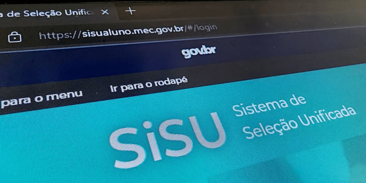 Página inicial do Sisu