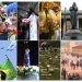 Colagem com fotos de celebrações, manifestações culturais, religiosas, cívicas e históricas do Brasil