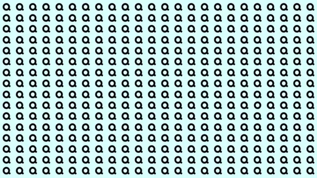 letra O capa Imagem de letras Q pretas repetidas com um O branco escondido entre elas em fundo azul claro.