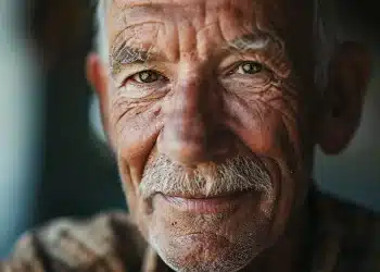 Idoso sorrindo, representando a aposentadoria e a transição para as novas regras de aposentadoria de 2026.