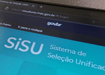 Tela de computador exibindo portal do Sisu Sistema de Seleção Unificada para acesso ao ensino superior.