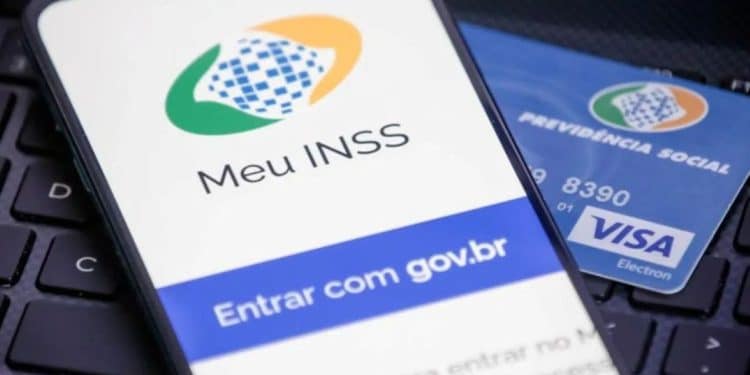 Imagem do aplicativo Meu INSS com cartão magnético do INSS, mostrando a forma de pagamento do benefício.