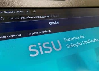 Tela do portal do Sisu no site do MEC com acesso à área de login do candidato.