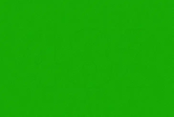 Teste visual com uma superfície verde com textura sutil e um padrão irregular