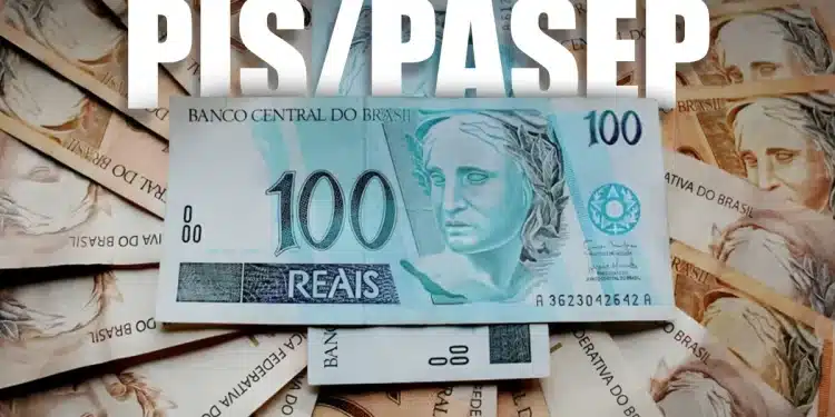 Imagem de cédulas de reais com destaque para o valor de 100, referente à consulta do PIS/Pasep disponível a partir de hoje 05/02.