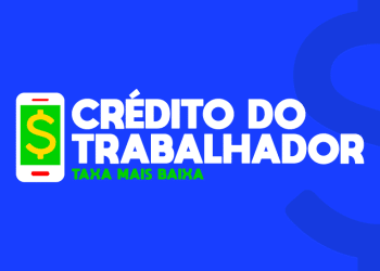 Ilustração do programa Crédito do Trabalhador destacando pagamento de parcelas e taxas reduzidas.