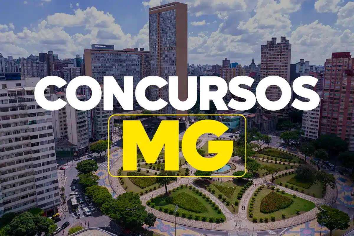 Concurso Guarda Municipal Cataguases MG 2026 - vista aérea de cidade mineira com texto Concursos MG