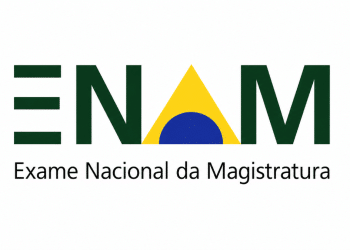 Logotipo do Enam com nome completo do Exame Nacional da Magistratura em fundo claro