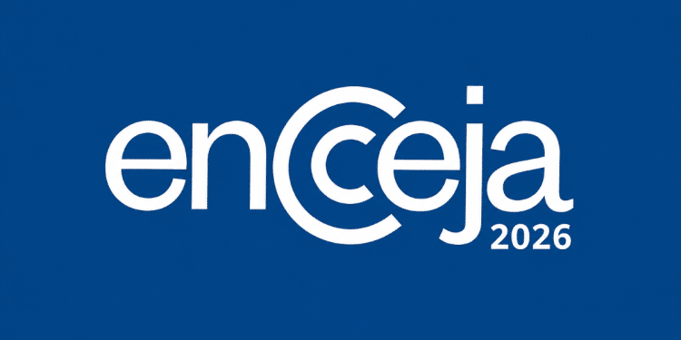 Logo do Encceja 2026 em fundo azul
