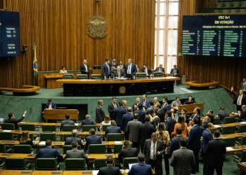 Plenário da Câmara dos Deputados em sessão de votação