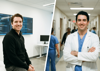 Profissionais diferentes em seus ambientes de trabalho.
